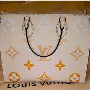 Louis Vuitton OnTheGo By The Pool MM Safron Monogram Tote Bag
